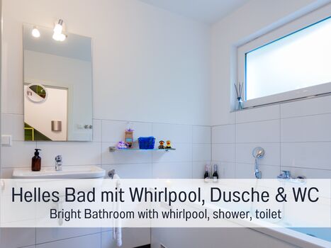 Bad mit Whirlpool - Monteurzimmer in Alpirsbach