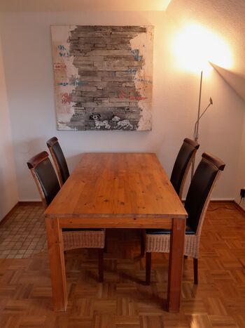 Essbereich im Wohnzimmer