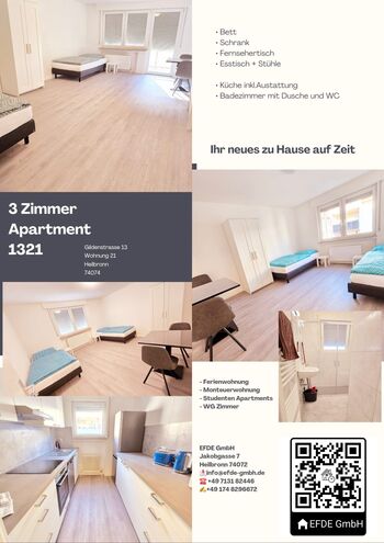 MONTEURWOHNUNG Heilbronn- Monteurzimmer Apartments EFDE GmbH Bild 4