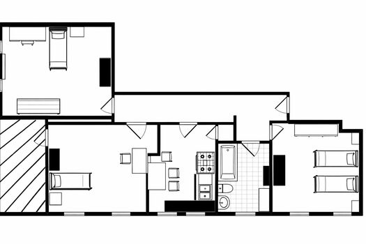 Hamburg City Unterkunft für 4 Gäste 1 KM bis Hafencity, WIFI Bild 4