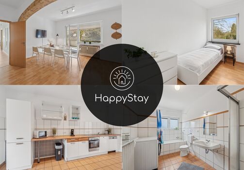 Work and Stay Apartments mit Küche und Balkon- HappyStay