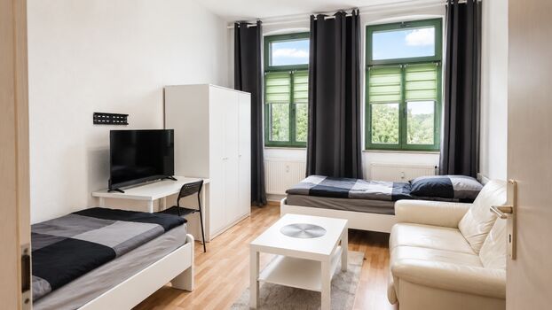 Günstige 3Zi-Monteurwohnung Chemnitz | WLAN | ruhig | Einzelbetten | 5P Bild 1