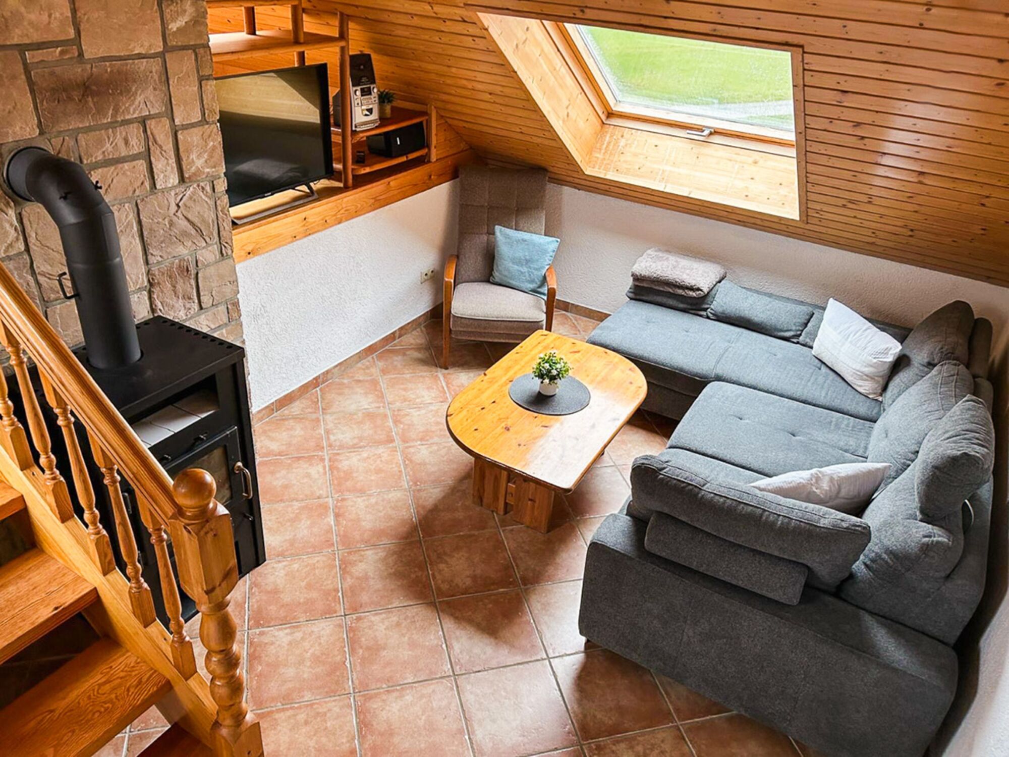 Kaminzimmer mit Sitzecke