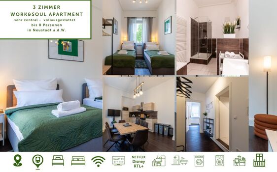 3 Zimmer, bis 8 Personen Apartment in zentrale Lage Neustadt