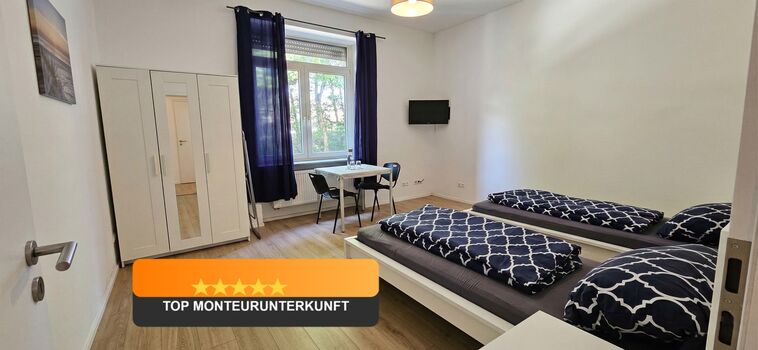 Frankfurter Bett | Highspeed-WLan |2-50 Personen | Einzelbetten